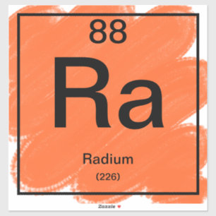 Periodischer Tafelaufkleber - Radium Aufkleber