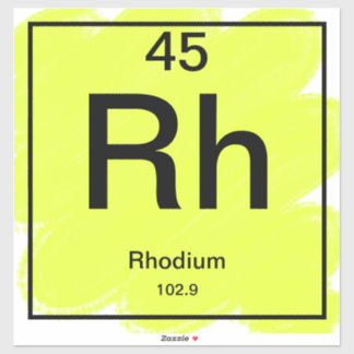 Periodischer Tafelaufkleber - Rhodium Aufkleber
