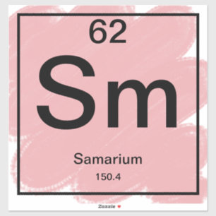 Periodischer Tafelaufkleber - Samarium Aufkleber