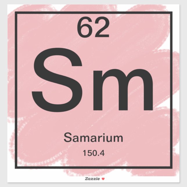 Periodischer Tafelaufkleber - Samarium Aufkleber (Blatt)