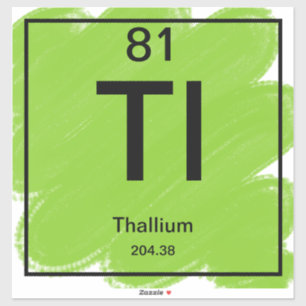 Periodischer Tafelaufkleber - Thallium Aufkleber