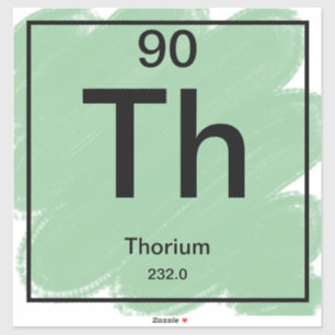 Periodischer Tafelaufkleber - Thorium Aufkleber