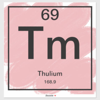 Periodischer Tafelaufkleber - Thulium Aufkleber