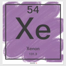 Periodischer Tafelaufkleber - Xenon Aufkleber