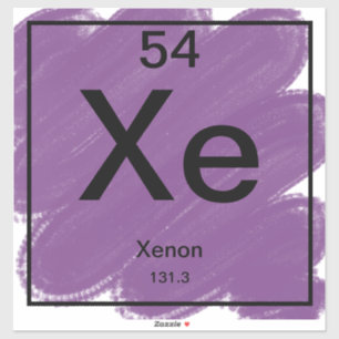 Periodischer Tafelaufkleber - Xenon Aufkleber