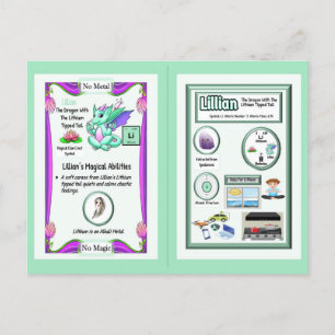 Periodischer Tafeldragon - Lithium Postkarte
