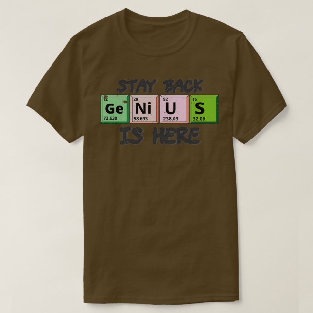 Periodischer Tafelgenie T-Shirt (Design vorne)