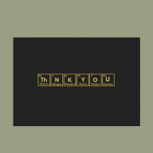 Periodischer Tisch Danke Karte