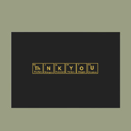 Periodischer Tisch Danke Karte