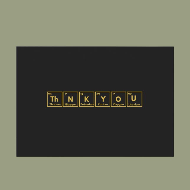 Periodischer Tisch Danke Karte (Von Creator hochgeladen)