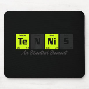 Periodischer Tisch der Elemente Tennis Player Gesc Mousepad