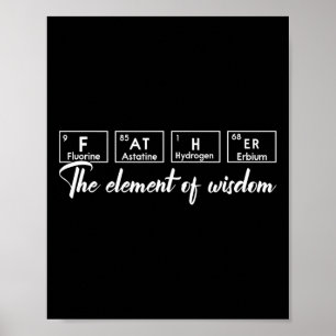 Periodischer Vater für den Pater Funny Chemistry Poster