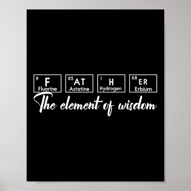 Periodischer Vater für den Pater Funny Chemistry Poster (Vorne)