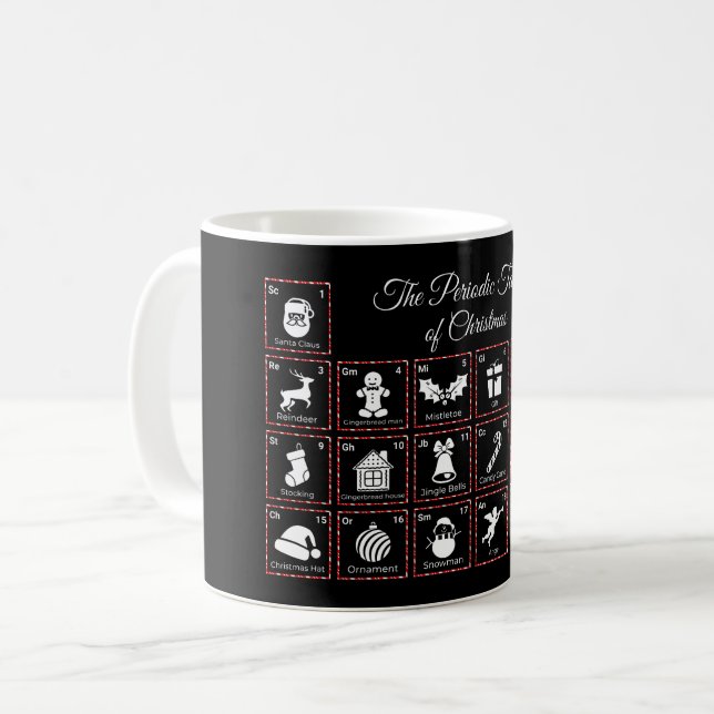Periodischer Weihnachtstisch Kaffeetasse (Vorderseite Links)