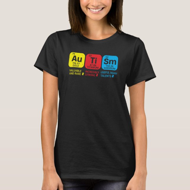 Periodisches Blauer für die Unterstützung von Auti T-Shirt (Vorderseite)