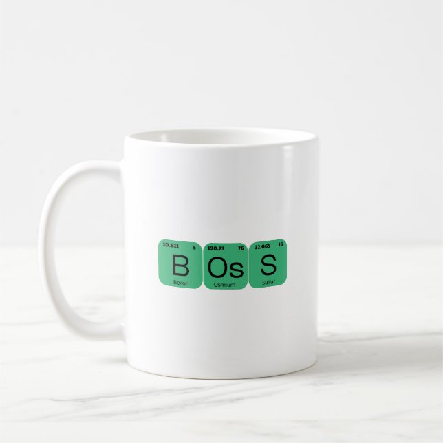 Periodisches BOSS-Tabellenelement Kaffeetasse (Links)