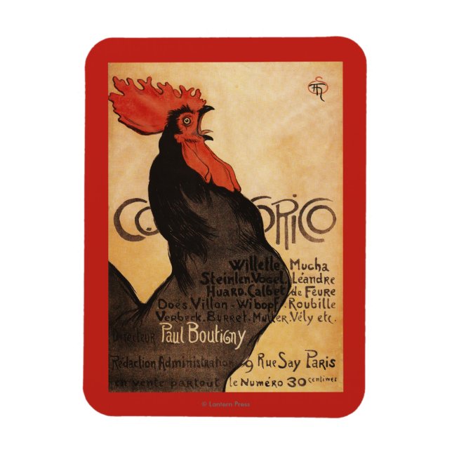 Periodisches Cocorico Rooster Promotionposter Magnet (Vertikal)
