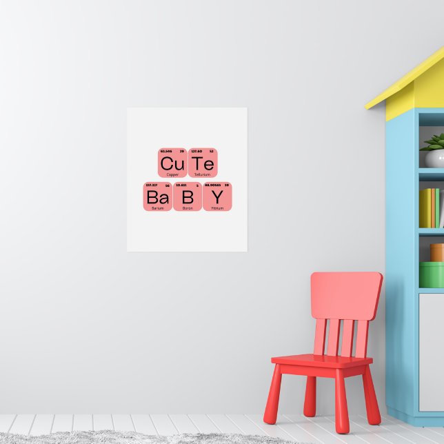 Periodisches niedliches Baby-Tabellenelement Poster (Kinderzimmer 1)