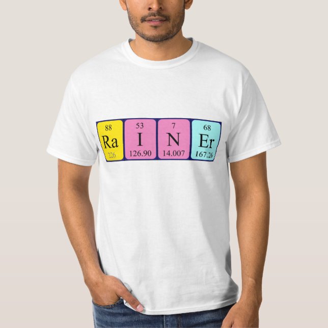 Periodisches Shirt für den Namen der Tabelle (Vorderseite)