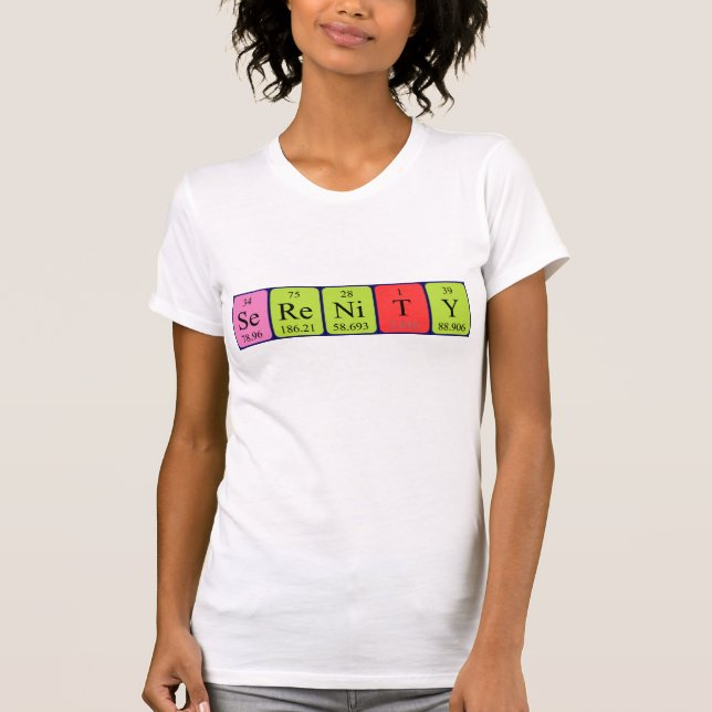 Periodisches Shirt für den Serenity-Tabellennamen (Vorderseite)