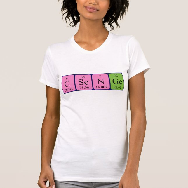 Periodisches Shirt für den Tabellennamen (Vorderseite)