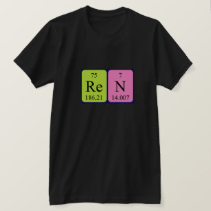 Periodisches Shirt für den Tabellennamen