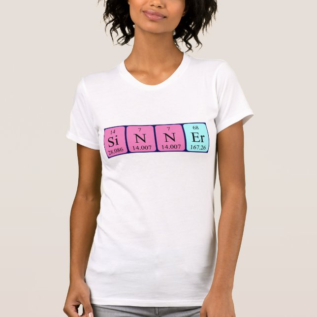 Periodisches Sinner-Shirt T-Shirt (Vorderseite)