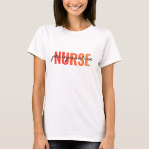 Perioperative Krankenschwester Moderne Typografie T-Shirt