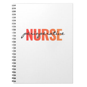 Perioperative Krankenschwester-Typografie-Design Notizblock