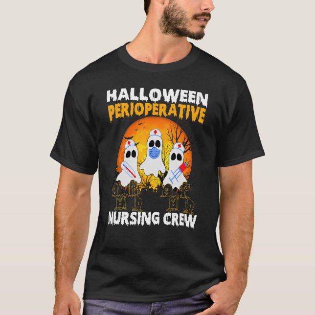 Perioperative Nurse Pre-op Nursing Halloween-Crew T-Shirt (Vorderseite)