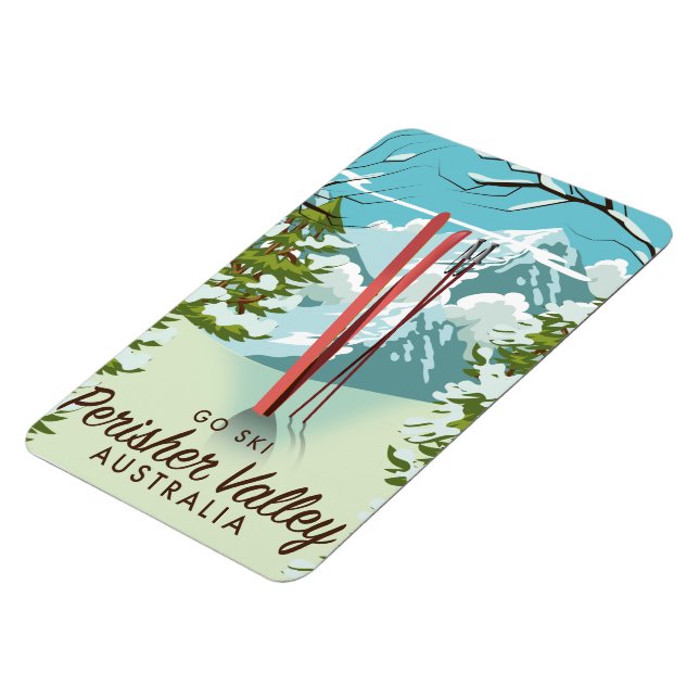 Perisher Valley Australia Ski. Magnet (Linke Seite)