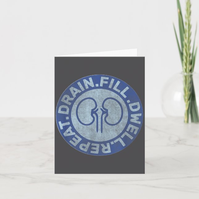 Peritoneal Dialysis Nurse Funny Quote - Black, Uni Karte (Vorderseite)