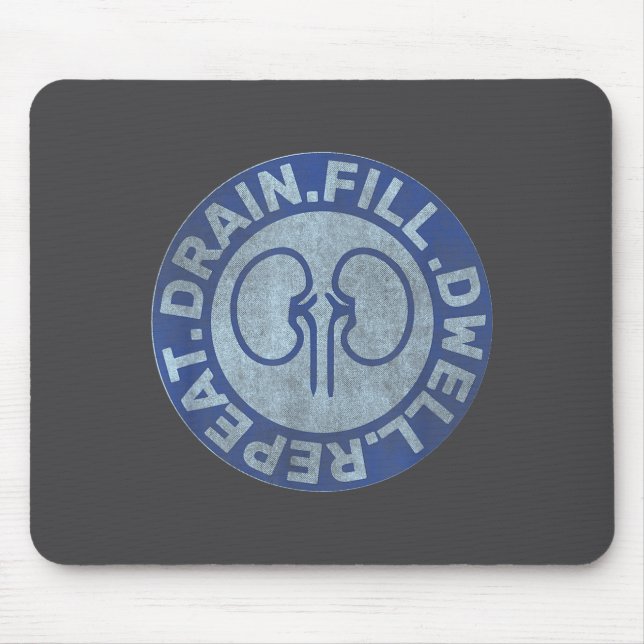 Peritoneal Dialysis Nurse Funny Quote - Black, Uni Mousepad (Vorne)