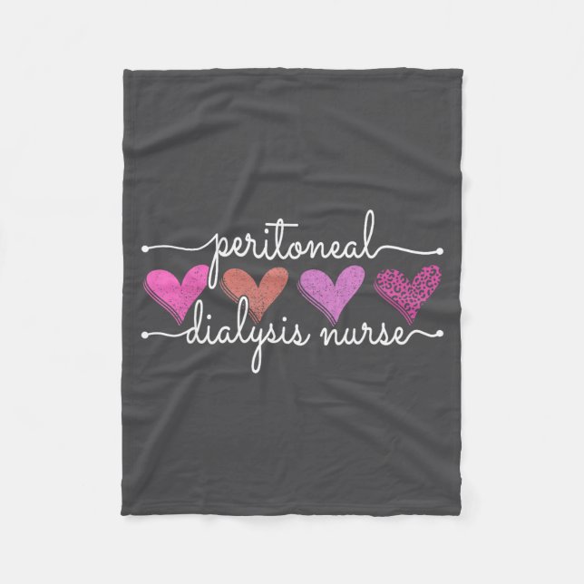 Peritoneal Dialysis Nurse Kidney Disease Funny Nur Fleecedecke (Vorderseite)
