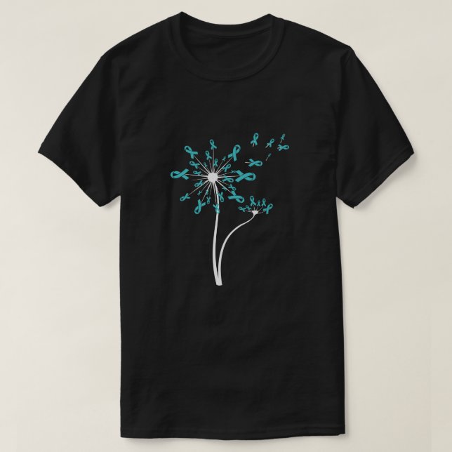 Peritonealer Ovarialkarzinom Bewusstsein Kronleuch T-Shirt (Design vorne)