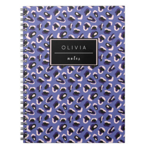 Periwinkle Animal Print Named Notebook Notizblock
