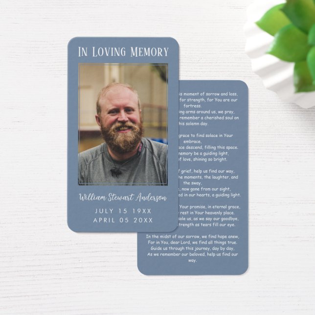 Periwinkle Beerdigungskarte (Schreibtisch)