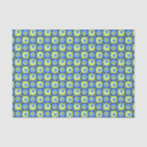 Periwinkle Blau Grüner Platz Dot Geometrisches Mus