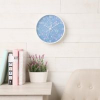 Periwinkle Blue Chunky Glitzer Glam Clock