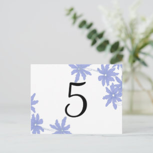 Periwinkle Blue Daisies Tischnummer