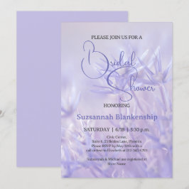 Periwinkle Blue Floral Background Brautparty Einladung