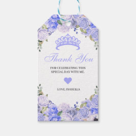 Periwinkle Blue Floral Vielen Dank Geschenkanhänger