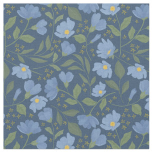 Periwinkle Blue Flowers Stoff