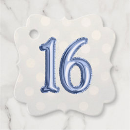 Periwinkle Blue Foil und Gold Bokeh Shimmer Geschenkanhänger