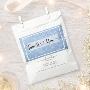 Periwinkle Blue Glitzer Vielen Dank, dass Sie eink Geschenktütchen