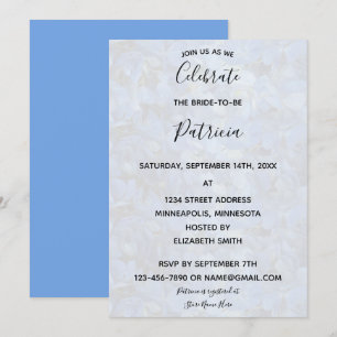 Periwinkle Blue Hydrangeas Brautparty Einladung