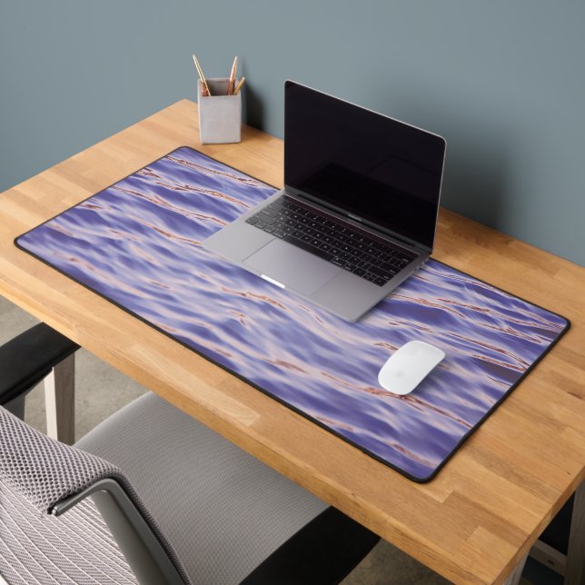 Periwinkle Blue Water Ripples Art Desk Mat Schreibtischunterlage (Büro 2)