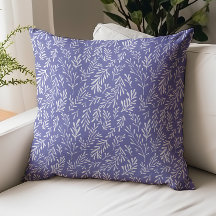Periwinkle Blue Whimsical Foliage Muster