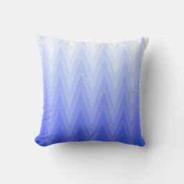 Periwinkle Blue Zickzack Ombre Kissen