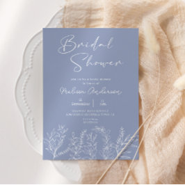 Periwinkle Blume Boho Bridal Dusche Einladung